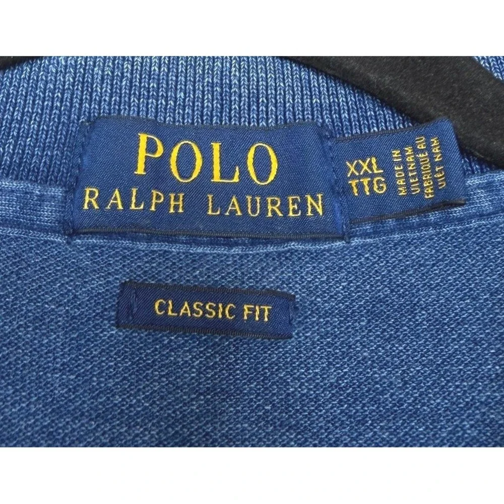 Polo Ralph Lauren Classic Fit Polo Shirt‎ Mens XXL Blue Cotton Short Sleeve